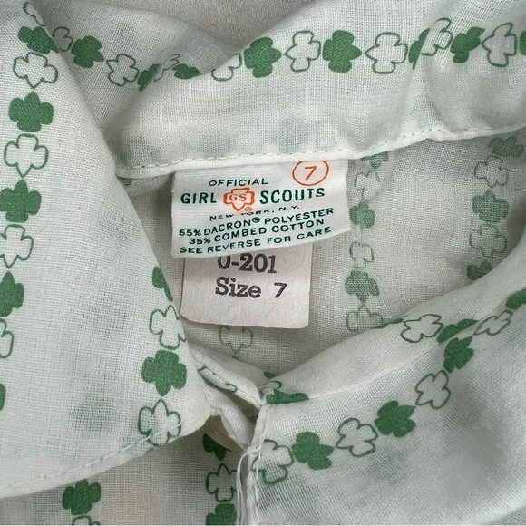Vintage Girl Scout Uniform Jumper Shirt Shorts & Sash Girls Size 6 & 7 - 1970's - Picture 10 of 15